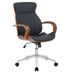 Decoshop26 Fauteuil de bureau relax - Noir