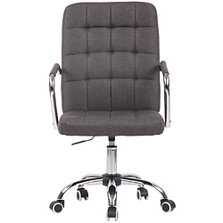 Decoshop26 Fauteuil de bureau pivotant - Gris foncé