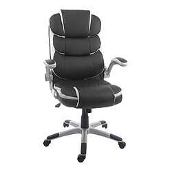 Decoshop26 Fauteuil de bureau pivotant - Noir