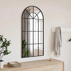 vidaXL Miroir mural noir 50x100 cm arche fer