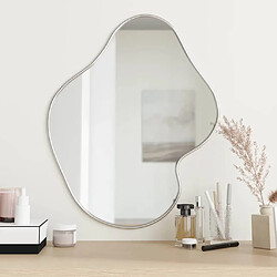 vidaXL Miroir PVC Argenté 60x50 cm