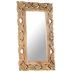 vidaXL Miroir marron 80x50 cm Bois de manguier