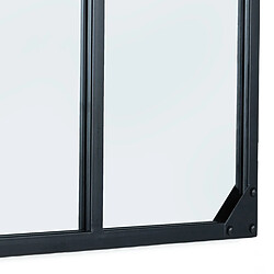 Idmarket MARKET Miroir verrière - Métal Noir pas cher