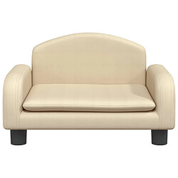 Avis vidaXL Canapé enfant - Crème