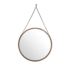 Angel Cerda Miroir mural rond noyer