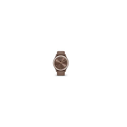 Montre connectée Garmin Vivomove Sport Peach Gold avec bracelet chocolat