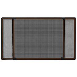 vidaXL Moustiquaire Extensible Fenêtre Marron