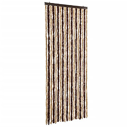 vidaXL Rideau Chenille - Beige et Marron Clair