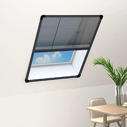 vidaXL Moustiquaire plissée pour fenêtre 60x80 cm - Anthracite