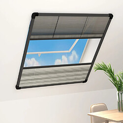 vidaXL Moustiquaire Plissée+Auvent Aluminium 80x100 cm
