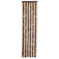 Avis vidaXL Rideau Chenille - Beige et Marron Clair
