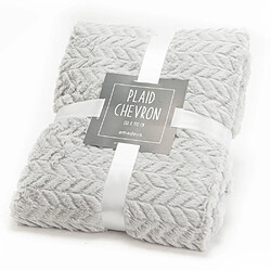 Amadeus Plaid Chevron Gris 130x170 cm