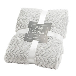 Amadeus Plaid Chevron Gris 130x170 cm