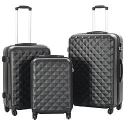 vidaXL Valise 3 pcs Noir