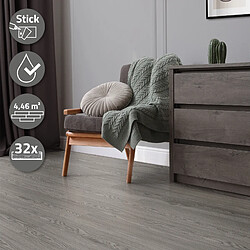 ML-Design Revêtement sol PVC adhésif 4,46 m² gris chêne