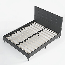 November sleep lit simili cuir - Noir