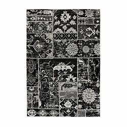 Paris Prix Tapis Imprimé Vintage - Gris Noir 120 x 170 cm