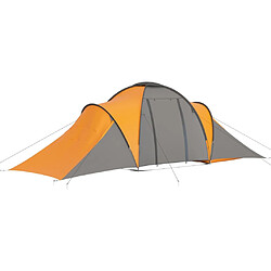 Avis vidaXL Tente de camping 6 personnes - Gris et Orange