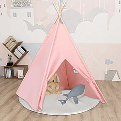 vidaXL Tente tipi enfants Rose 120x120 cm
