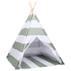 vidaXL Tente tipi enfants Rayures 120x120 cm