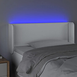 Acheter Vidaxl Tête de lit à LED 103x16x78/88 cm - Blanc