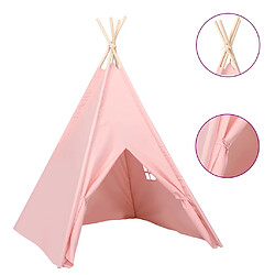 vidaXL Tente tipi enfants Rose 120x120 cm