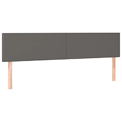 Acheter vidaXL Tête de lit à LED Gris 180x5x78/88 cm Similicuir