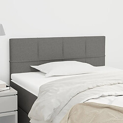 vidaXL Tête de lit Tissu Gris foncé