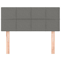 Avis vidaXL Tête de lit Tissu Gris foncé
