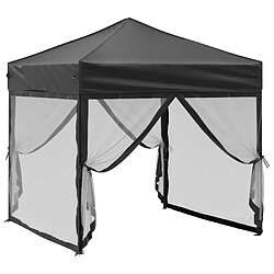 Avis VidaXL Tente Réception pliable Parois Noir 2x2 m