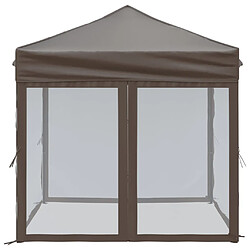 Acheter vidaXL Tente de réception pliable avec parois Taupe 2x2 m