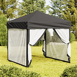 vidaXL Tente de réception pliable avec parois 2x2 m - Anthracite