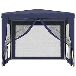 Avis vidaXL Tente de fête avec parois maille 3x3 m - Bleu