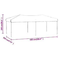 vidaXL Tente pliable 3x6 m - Taupe pas cher