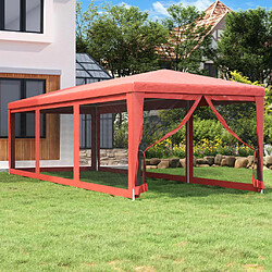 vidaXL Tente de réception Rouge 3x9 m