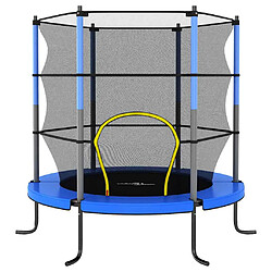 vidaXL Trampoline avec filet 140x160 cm Bleu