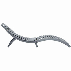 Avis Helloshop26 Transat bois d'acacia - Gris