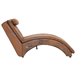 Avis vidaXL Chaise longue de massage - Marron