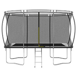 vidaXL Ensemble Trampoline Rectangulaire 335x244 - Noir/Gris