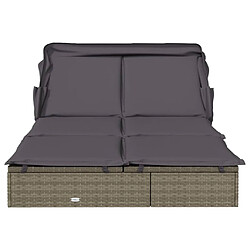 Acheter Helloshop26 Transat 2 places avec toit - Gris