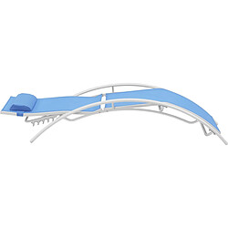 Acheter Habitat Et Jardin Bain de soleil en aluminium Beauty - Phoenix - Bleu - Lot de 2
