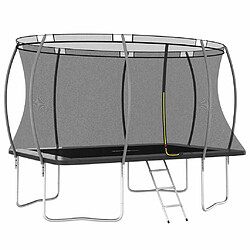 vidaXL Ensemble Trampoline Rectangulaire 335x244 - Noir/Gris