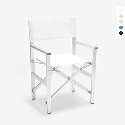 Beach and garden design Chaise de plage pliable - Blanc