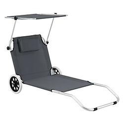 En.casa Transat à roulettes - Argent