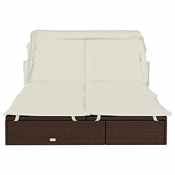 Acheter Helloshop26 Chaise longue 2 places - Marron
