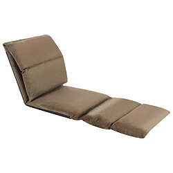 Avis vidaXL Chaise pliable de sol - Taupe