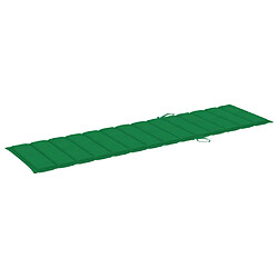 Helloshop26 Transat avec coussin - Teck solide vert