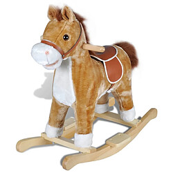vidaXL Cheval à bascule pour bébé - Beige