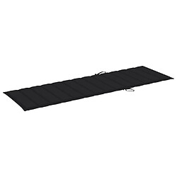 Helloshop26 Chaise longue avec table - Noir pas cher