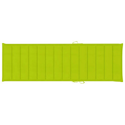 Transat chaise longue avec coussin Helloshop26 - Vert vif pas cher